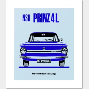 NSU PRINZ 4L - owners handbook Posters and Art